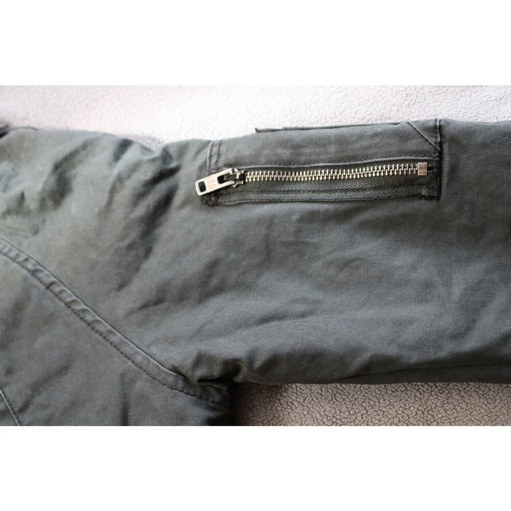 SUPERDRY INTERNATIONAL Mens Small Military Jacket Dark Gray Green Coat Gorpcore - Picture 8 of 16
